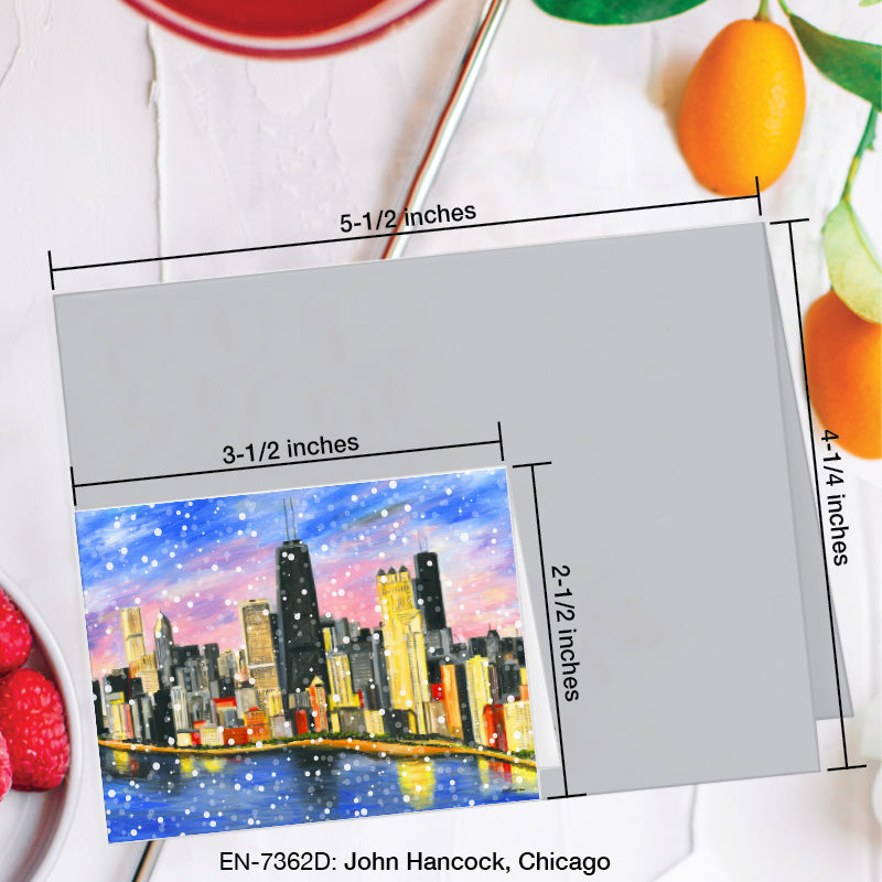 John Hancock, Chicago, Greeting Card (7362D), Enclosure Card, www.printedcanvas.com