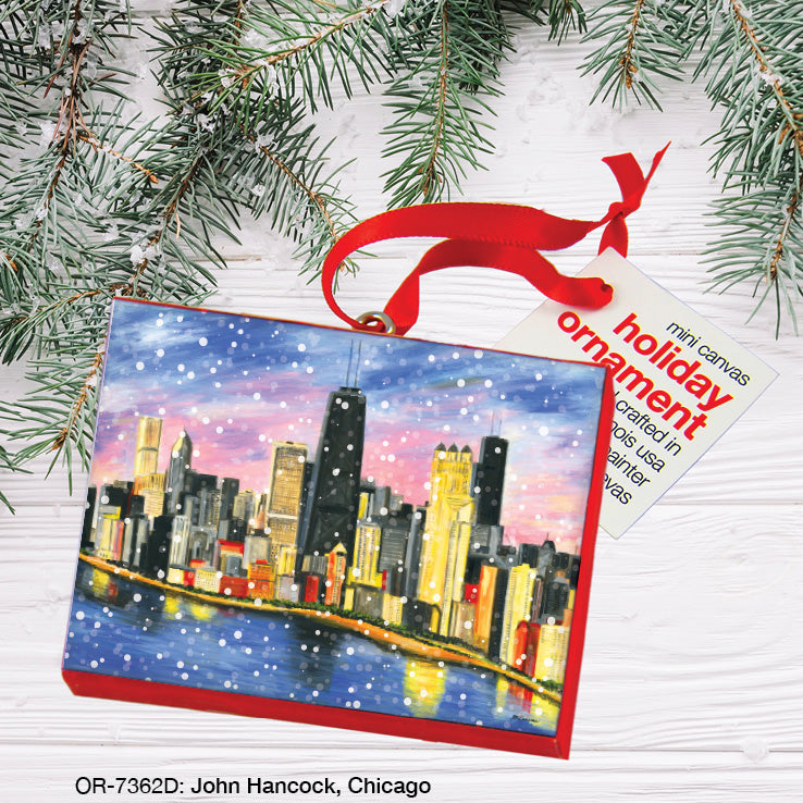 John Hancock, Chicago, Ornament (OR-7362D), Front, printedcanvas.com