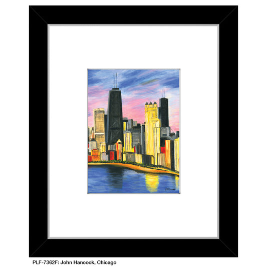 John Hancock, Chicago, Print (#7362F), Print Matted, www.printedcanvas.com