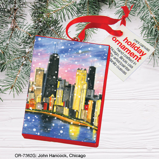 John Hancock, Chicago, Ornament (OR-7362G), Front, printedcanvas.com