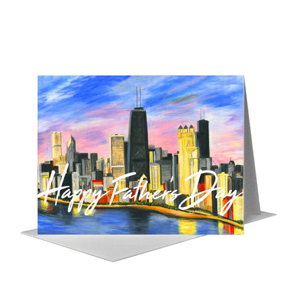 John Hancock, Chicago, Greeting Card (#7362H), A2 Card Front, www.printedcanvas.com