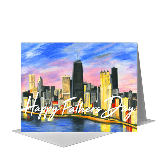 John Hancock, Chicago, Greeting Card (#7362H) A2 Card Front, www.printedcanvas.com