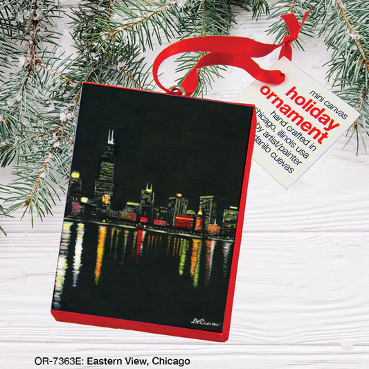 Eastern View, Chicago, Ornament (OR-7363E), Front, printedcanvas.com
