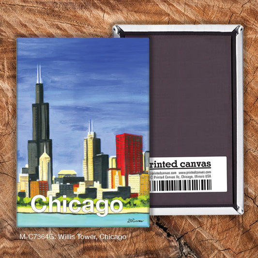 Willis Tower, Chicago, Magnet (M-7364G), front, printedcanvas.com