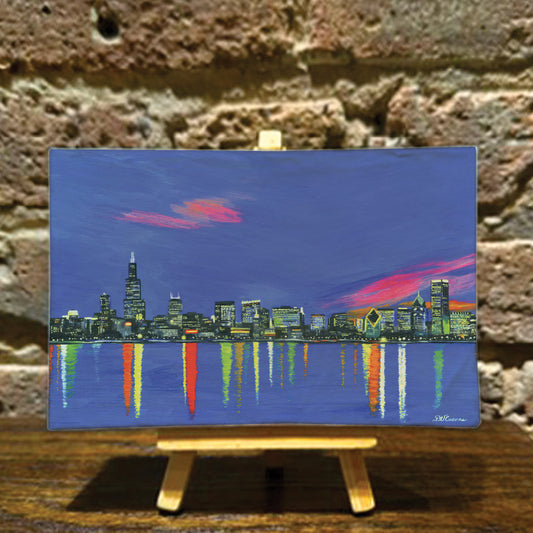 Dusk, Chicago, Mini Artwork (MA-7365A)