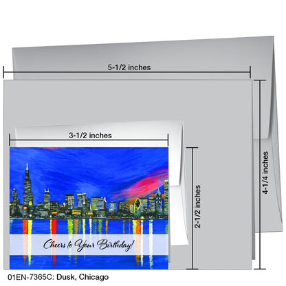 Dusk, Chicago, Greeting Card (7365C)