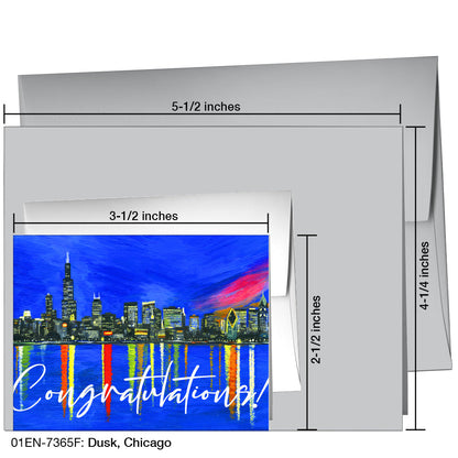 Dusk, Chicago, Greeting Card (7365F), Enclosure, printedcanvas.com