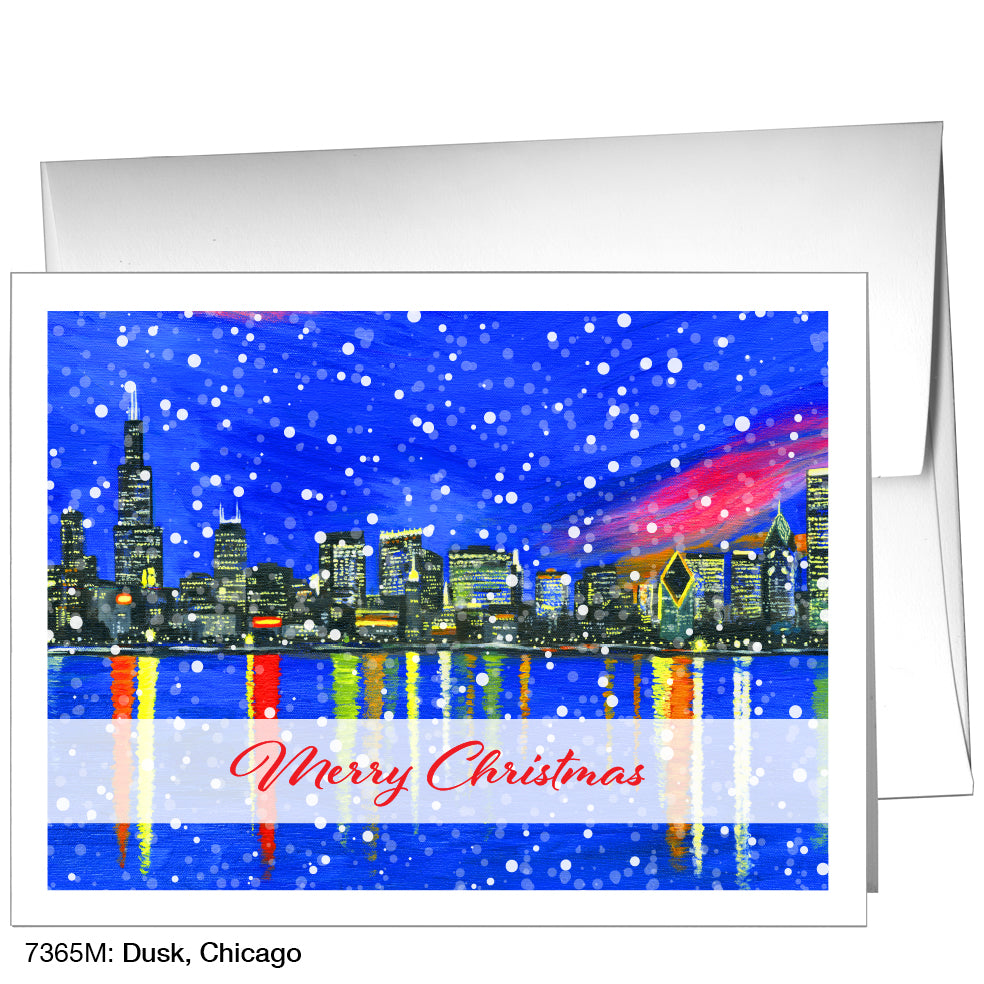 Dusk, Chicago, Greeting Card (7365M)