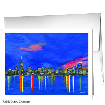 Dusk, Chicago, Greeting Card (7365), A2, printedcanvas.com