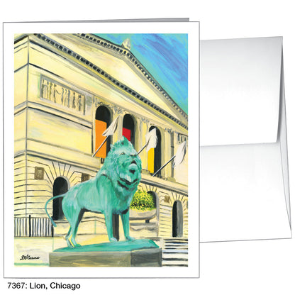 Lion, Chicago, Greeting Card (7367A), A2 Card Front, www.printedcanvas.com