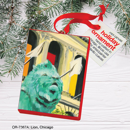 Lion, Chicago, Ornament (OR-7367A), Front, printedcanvas.com