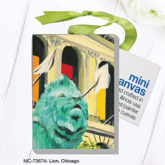 Lion, Chicago, Mini Canvas (MC-7367A), Front, printedcanvas.com