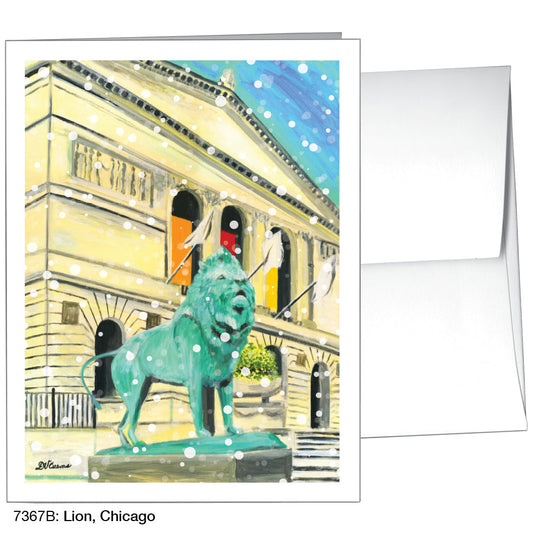Lion, Chicago, Greeting Card (7367B), A2, printedcanvas.com