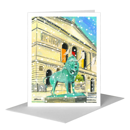 Lion, Chicago, Greeting Card (#7367B) A2 Card Front, www.printedcanvas.com