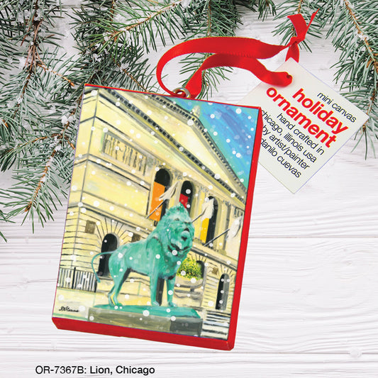 Lion, Chicago, Ornament (OR-7367B), Front, printedcanvas.com