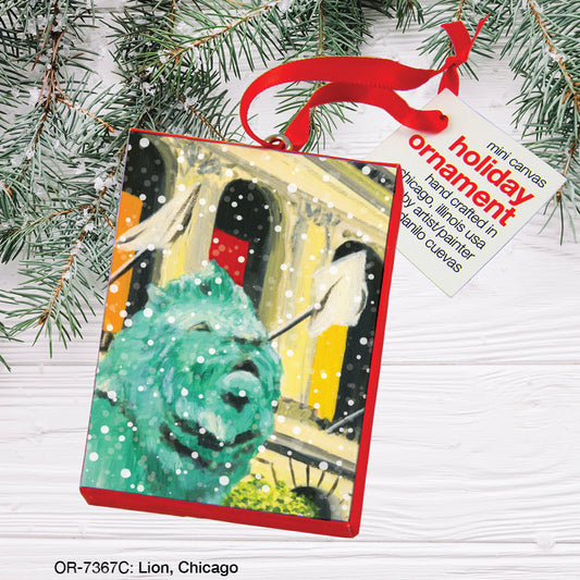 Lion, Chicago, Ornament (OR-7367C), Front, printedcanvas.com