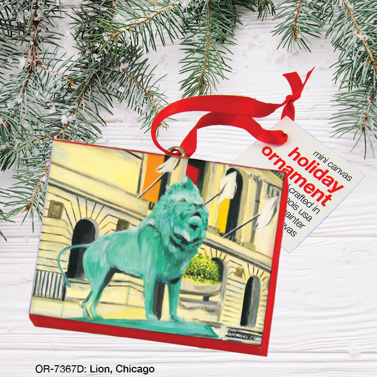 Lion, Chicago, Ornament (OR-7367D), Front, printedcanvas.com