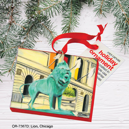 Lion, Chicago, Ornament (OR-7367D), Front, printedcanvas.com