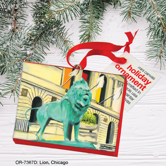 Lion, Chicago, Ornament (OR-7367D), Front, printedcanvas.com