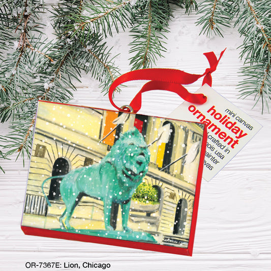 Lion, Chicago, Ornament (OR-7367E), Front, printedcanvas.com