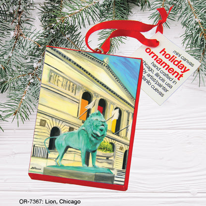 Lion, Chicago, Ornament (OR-7367), Front, printedcanvas.com