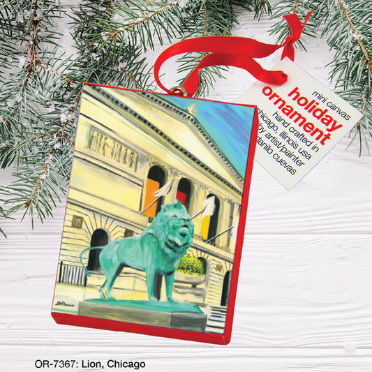 Lion, Chicago, Ornament (OR-7367), Front, printedcanvas.com