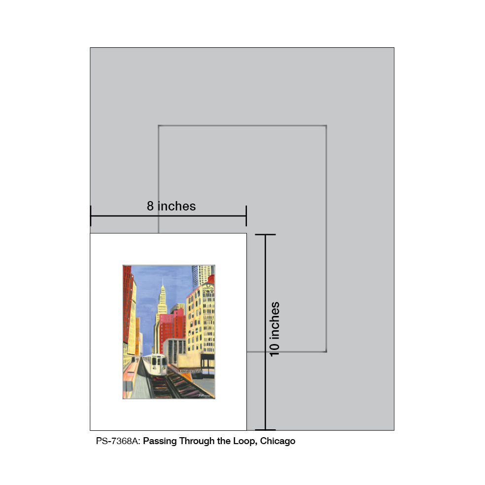 Passing through the Loop, Chicago, Print (#7368A)