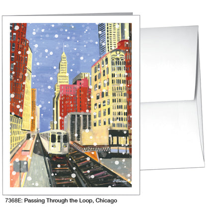 Passing Through The Loop, Chicago, Greeting Card (7368E), A2, printedcanvas.com