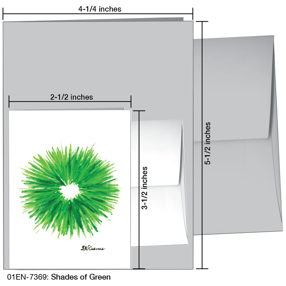 Shades of Green, Greeting Card (7369), Enclosure, printedcanvas.com