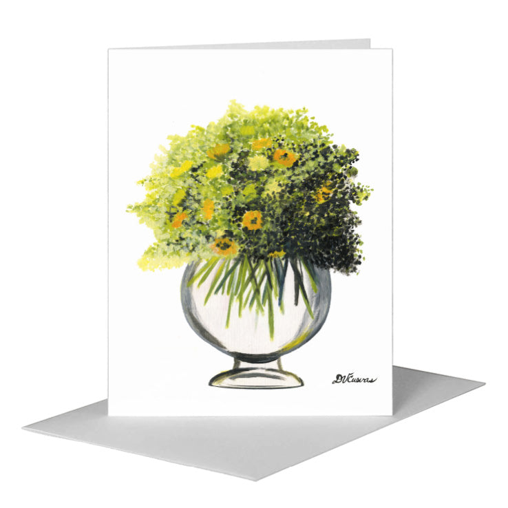 Glass Fishbowl, Greeting Card (#7374A) A2 Card Front, www.printedcanvas.com