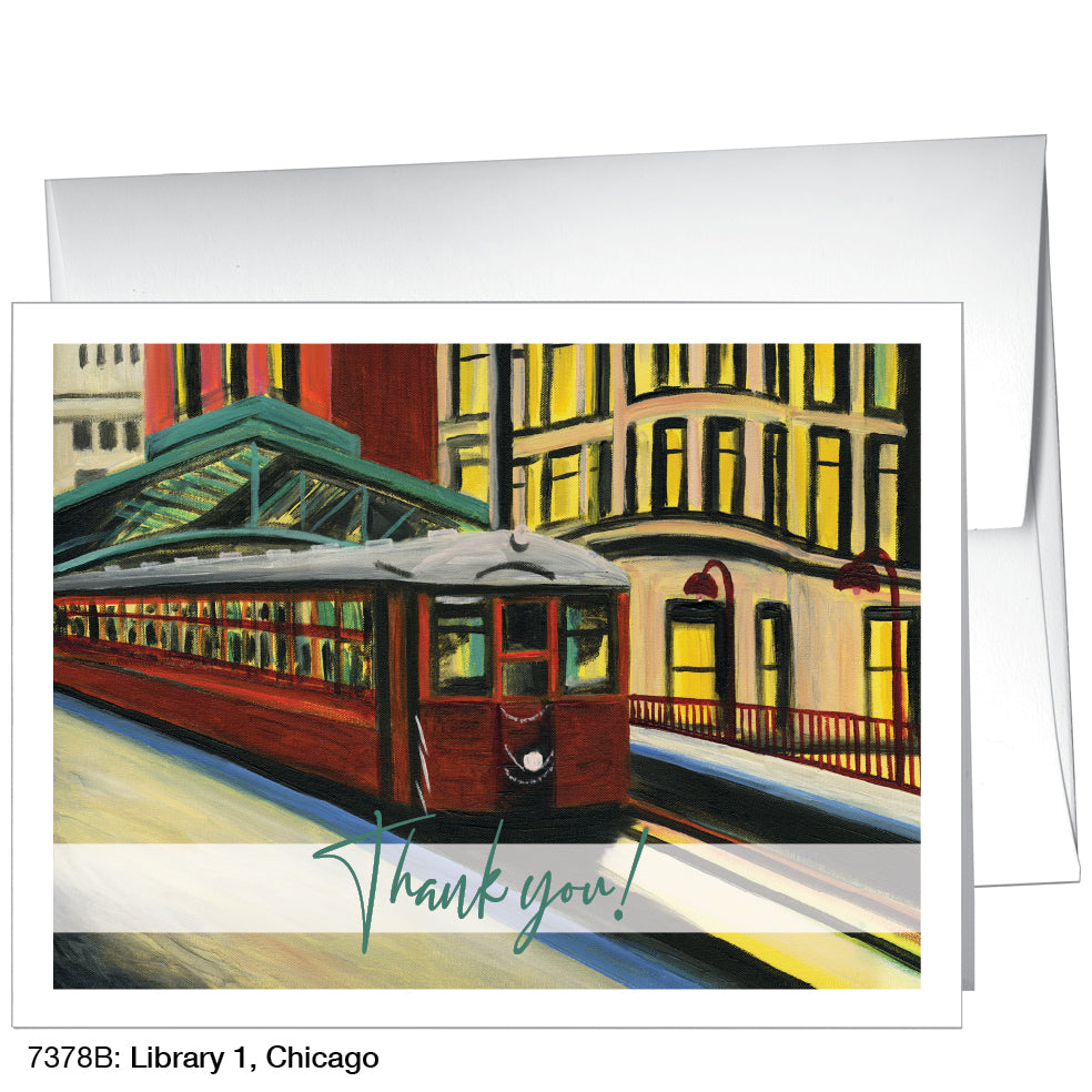 Library 1, Chicago, Greeting Card (7378B)