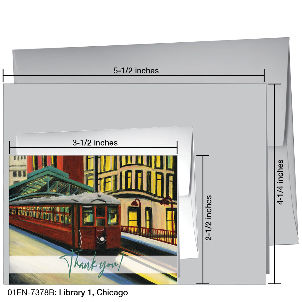 Library 1, Chicago, Greeting Card (7378B)