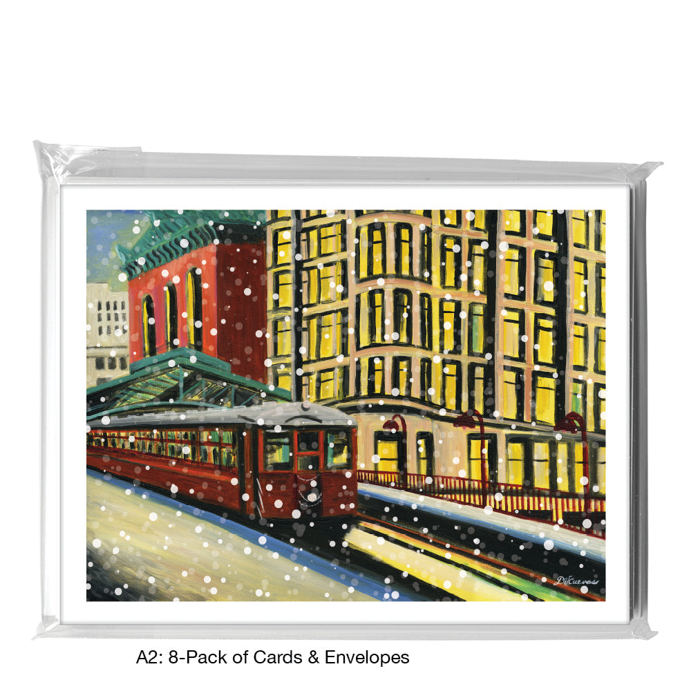 Library 1, Chicago, Greeting Card (7378C), A2 8-Pack, printedcanvas.com