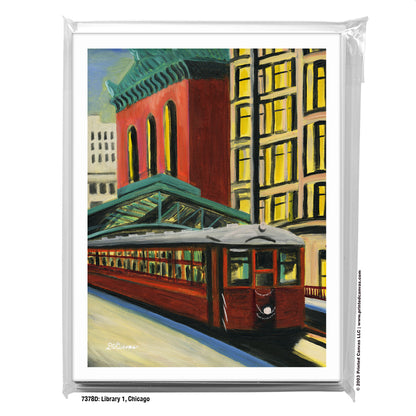 Library 1, Chicago, Greeting Card (#7378D)