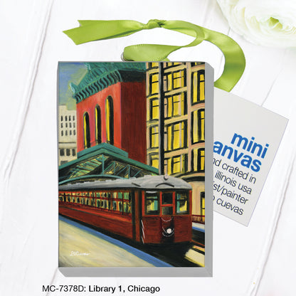 Library 1, Chicago, Mini Canvas (MC-7378D)
