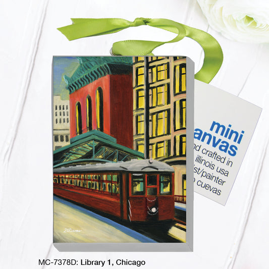 Library 1, Chicago, Mini Canvas (MC-7378D)
