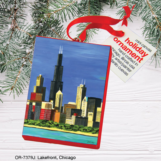 Lakefront, Chicago, Ornament (OR-7379J), Front, printedcanvas.com