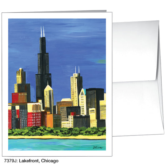 Lakefront, Chicago, Greeting Card (7379J), A2 Card Front, www.printedcanvas.com