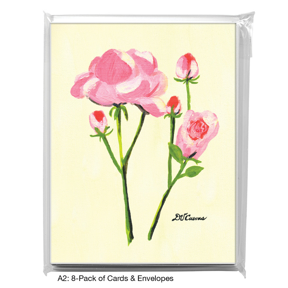 Old Garden Rose 1, Greeting Card (7380A)