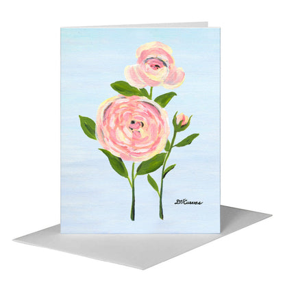 Old Garden Rose 2, Greeting Card (#7381B) A2 Card Front, www.printedcanvas.com