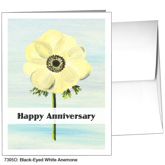 Black-Eyed White Anemone, Greeting Card (7395D)