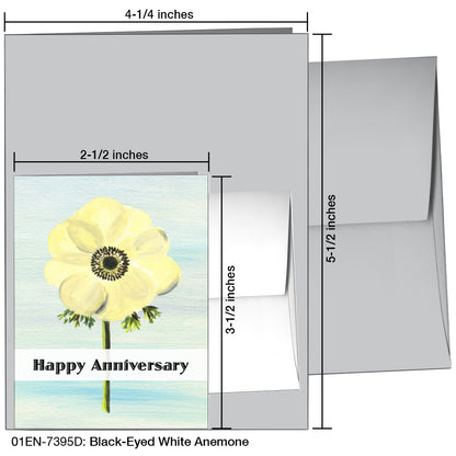 Black-Eyed White Anemone, Greeting Card (7395D)