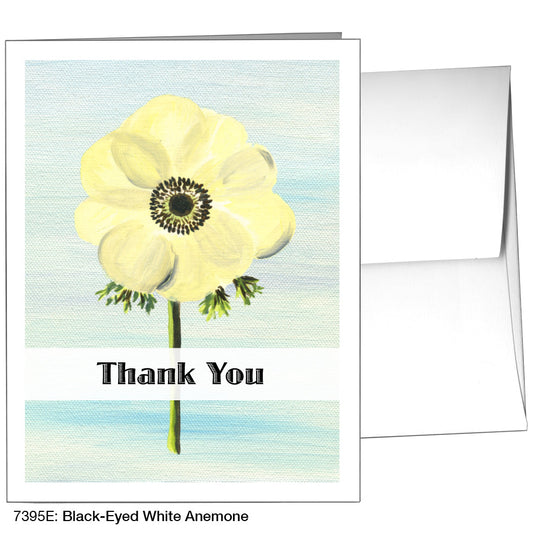 Black-Eyed White Anemone, Greeting Card (7395E), A2, printedcanvas.com