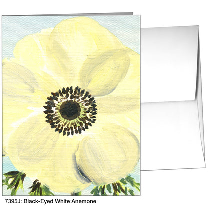 Black-Eyed White Anemone, Greeting Card (7395J)