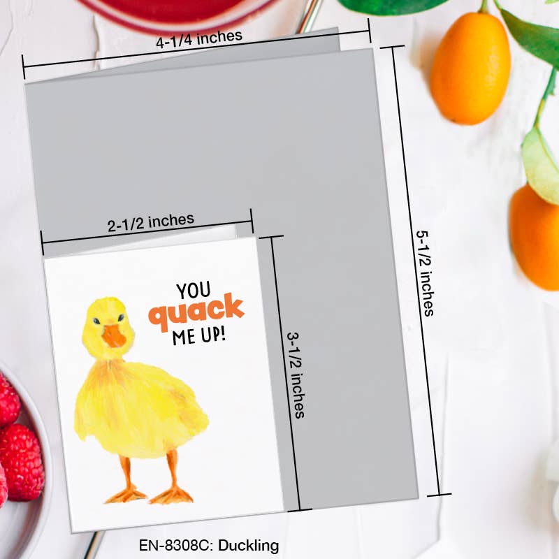 Duckling, Greeting Card (8308C), Enclosure, www.printedcanvas.com