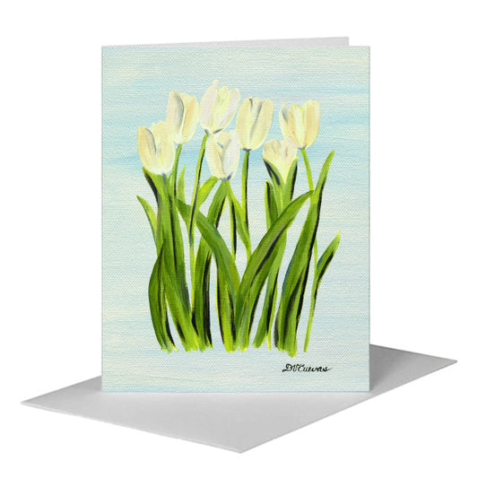 Tulipa Cultivar, Greeting Card (#7401B) A2 Card Front, www.printedcanvas.com