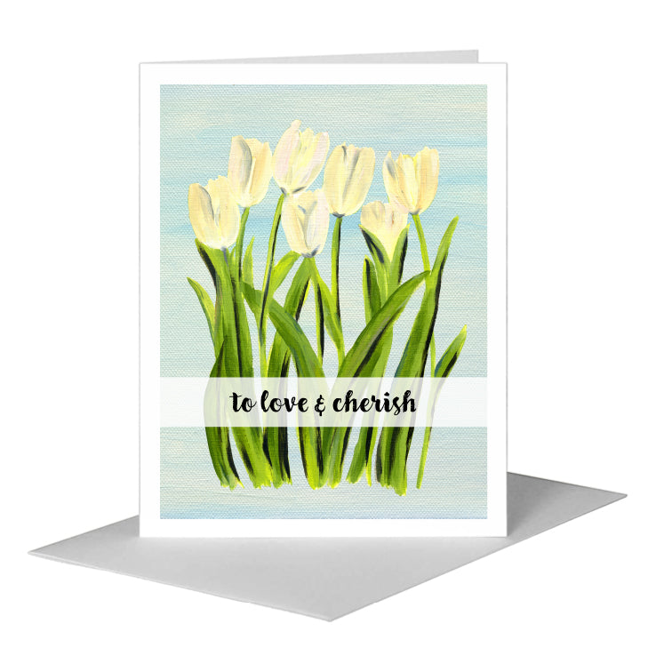Tulipa Cultivar, Greeting Card (#7401C) A2 Card Front, www.printedcanvas.com