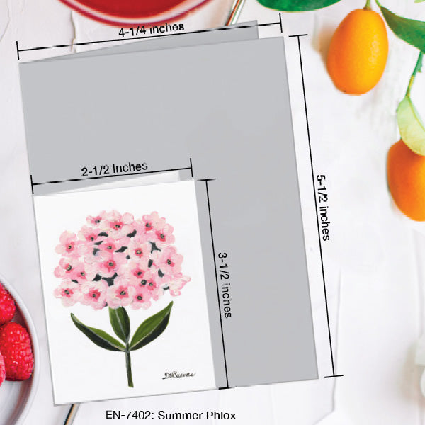 Summer Phlox, Greeting Card (7402A), Enclosure Card, www.printedcanvas.com