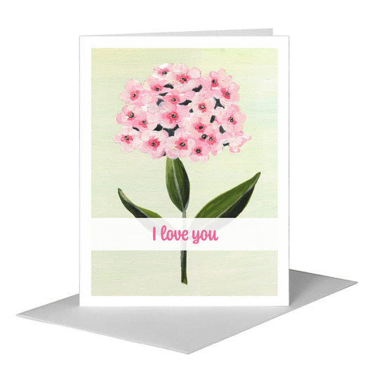 Summer Phlox, Greeting Card (#7402CA) A2 Card Front, www.printedcanvas.com