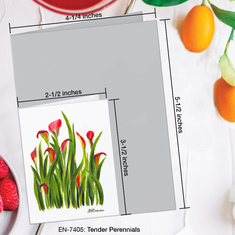 Tender Perennials, Greeting Card (7405A), Enclosure Card, www.printedcanvas.com